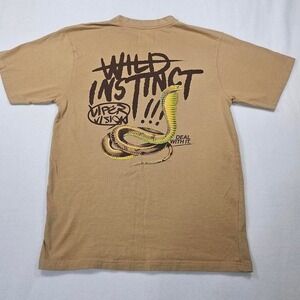 Public‎ Supply Viper Vision Tan graphic t-shirt Size L 100% Cotton Streetwear